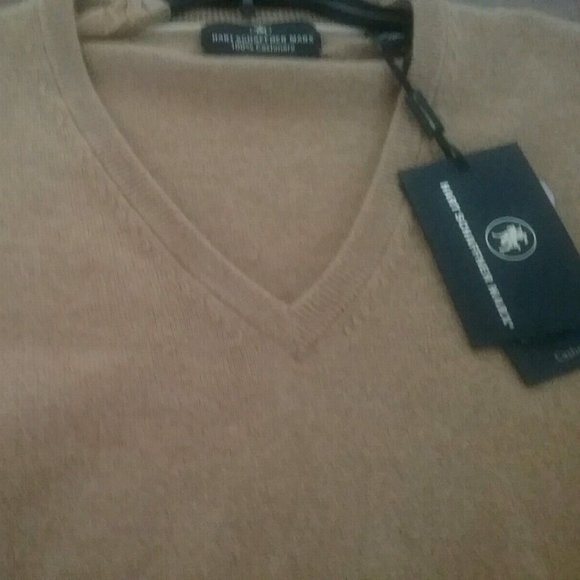 NWT Hart Schaffner Marx Cashmere Sweater Classic V-Neck Size XXL MSRP $195